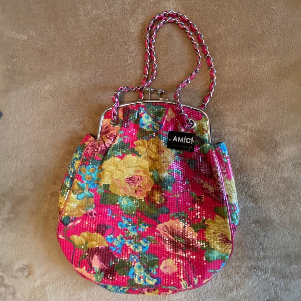 Sequined handbag